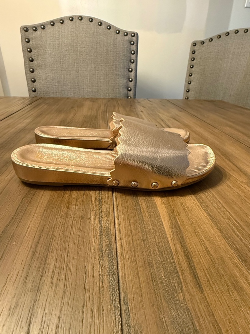 Brand New "RESTRICTED" Rose Gold Sandal - Women's Size 9